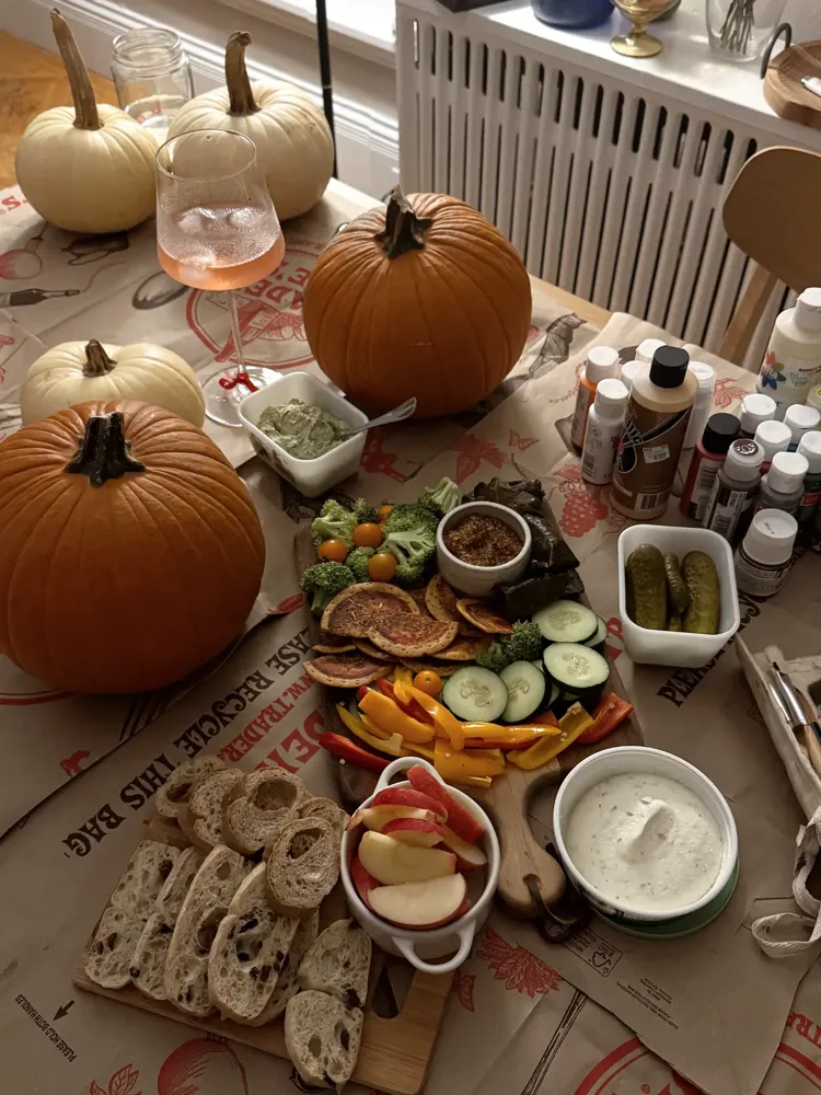 Pumpkins and a thoughtfully prepared gathering table